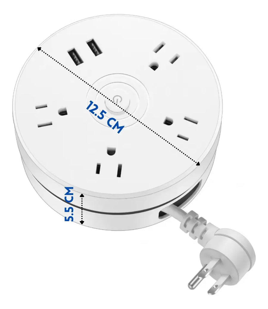Duo CableZero™: Extensión Multicarga Retractil
